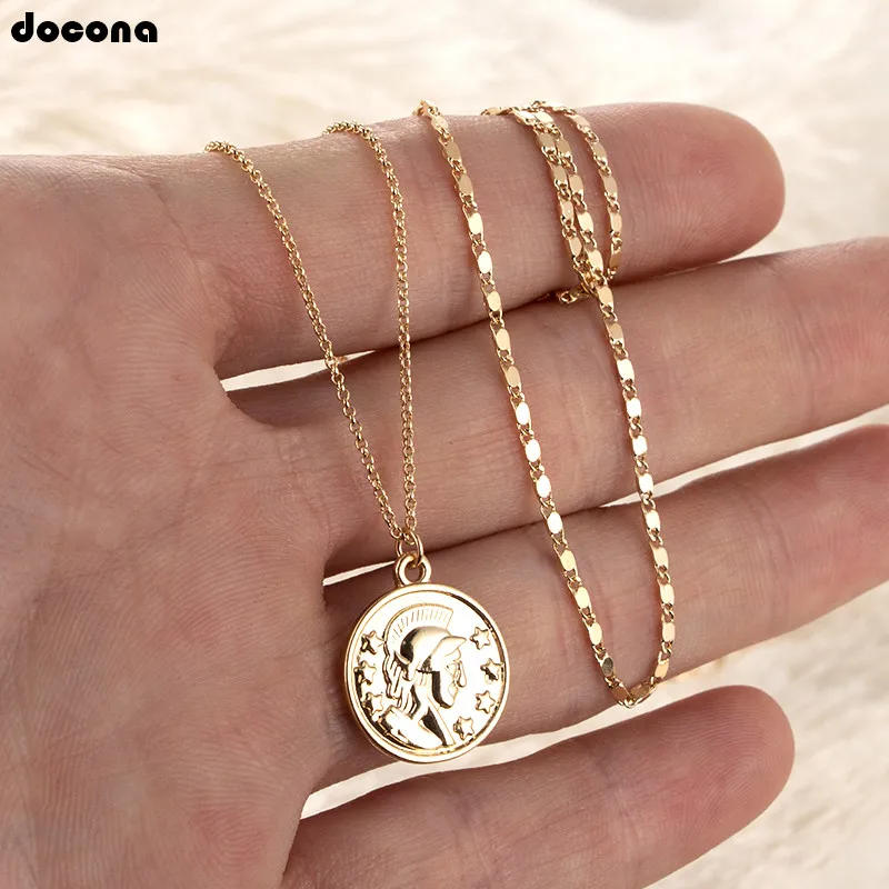 Docona Vintage Boho Metal Gold Chain Round Portrait Coins Pendant Necklace For Women Punk Long Multistorey Choker Jewelry 3944
Docona Vintage Boho Metal Gold Chain Round Portrait Coins Pendant Necklace For Women Punk Long Multistorey Choker Jewelry 3944