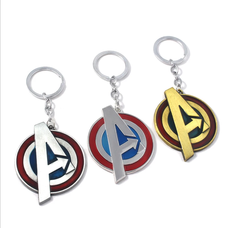 Брелок для ключей Marvel мужской металлический брелок в стиле аниме с изображением
