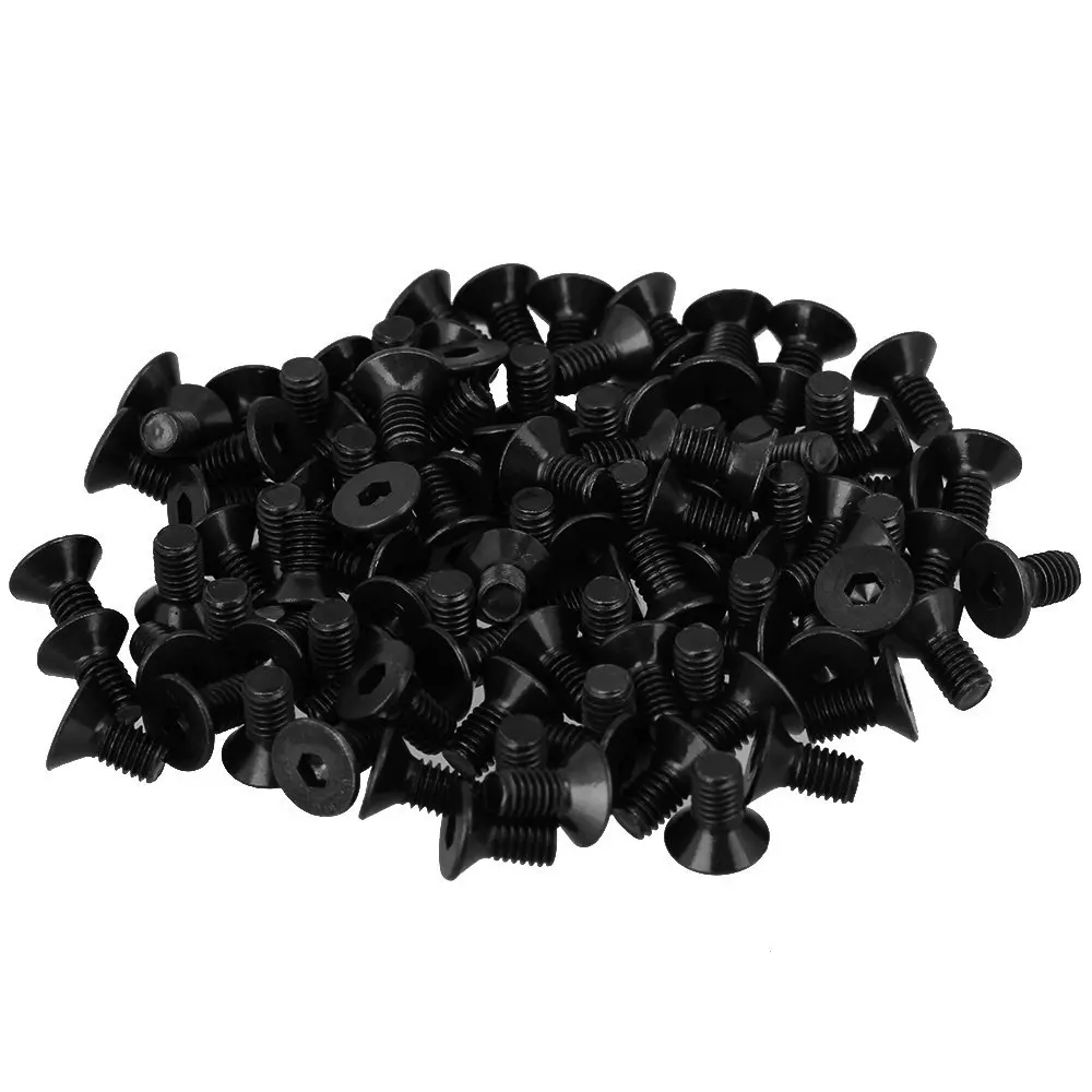 Black 6mm Length Metric Thread M3 Carbon Steel Countersunk Flat Head Hex Socket Cap Screws Bolts Pack of 100
Black 6mm Length Metric Thread M3 Carbon Steel Countersunk Flat Head Hex Socket Cap Screws Bolts Pack of 100