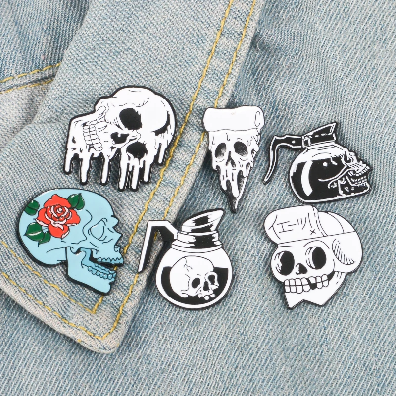 New skeleton Body Skeleton Brooch Rose Blue skeleton Coffee skeleton Pot Pizza Mucus Ninja Brooch Fashion Personality Pendant
New skeleton Body Skeleton Brooch Rose Blue skeleton Coffee skeleton Pot Pizza Mucus Ninja Brooch Fashion Personality Pendant