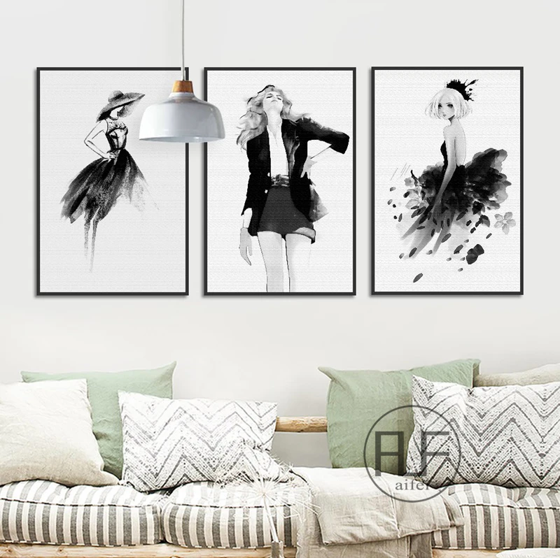Black and White Abstract Beautiful Girl Canvas Painting Unframed Nordic Style Art Posters Wall Pictures for Home Decoration
Black and White Abstract Beautiful Girl Canvas Painting Unframed Nordic Style Art Posters Wall Pictures for Home Decoration