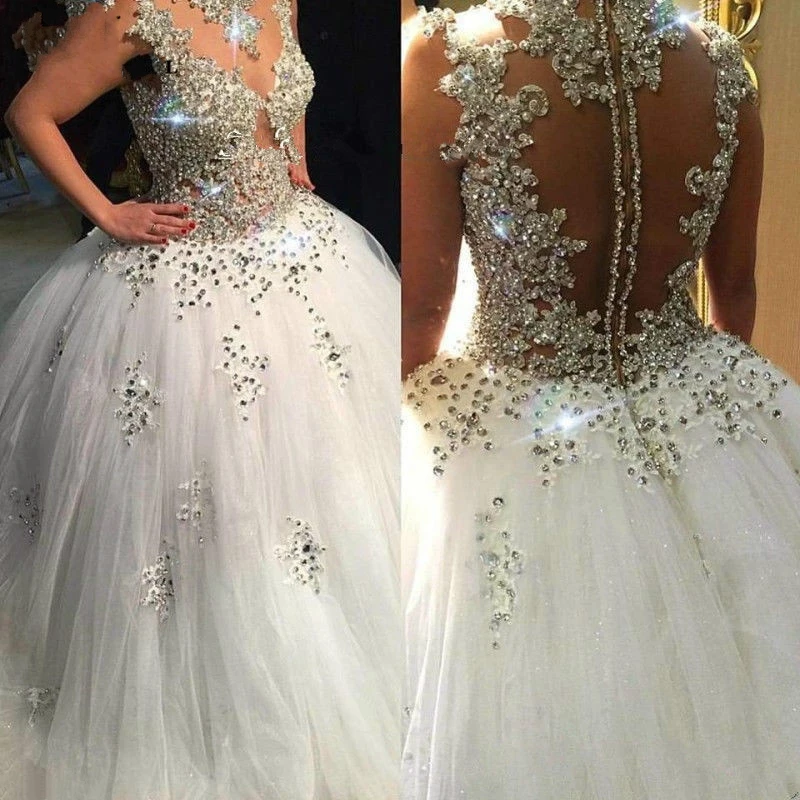 Ball Gown Fluffy Tulle Lace Beaded Crystal Vintage Luxury Dresses for Wedding Party 2020 New Fashion Wedding Gowns Custom Made
Ball Gown Fluffy Tulle Lace Beaded Crystal Vintage Luxury Dresses for Wedding Party 2020 New Fashion Wedding Gowns Custom Made