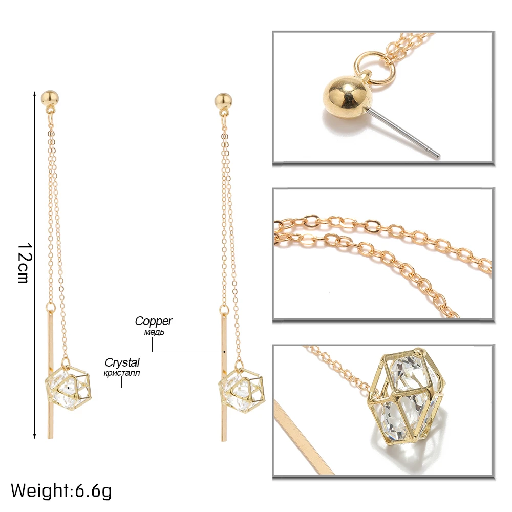 Ingesight.Z Fashion Geometric Hollow Ball with Crystal Dangle Earrings Tassel Jewelry Women Gold Color Drop Earrings Accessories
Ingesight.Z Fashion Geometric Hollow Ball with Crystal Dangle Earrings Tassel Jewelry Women Gold Color Drop Earrings Accessories