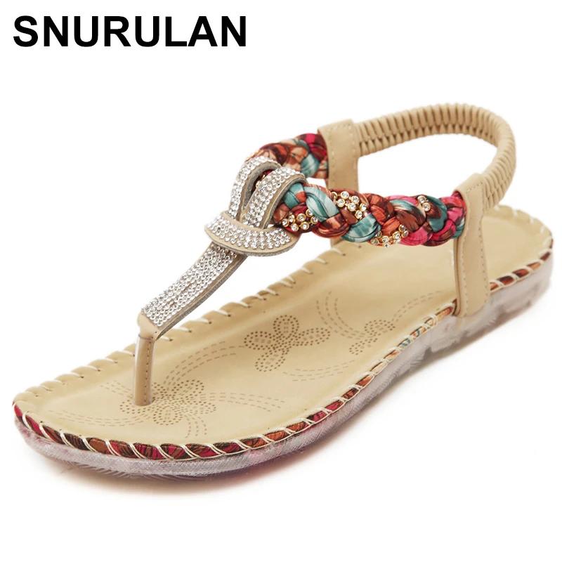 SNURULAN New women's fashion sandals bohemian large size woman sandals soft-bottomed Female comfortable casual flat sandals E175
SNURULAN New women's fashion sandals bohemian large size woman sandals soft-bottomed Female comfortable casual flat sandals E175