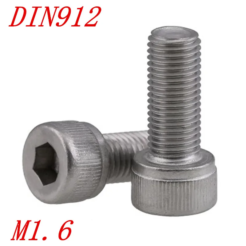 50 шт./лот DIN912 M1.6 * 3/4/5/6/8/10/12/14/16/20 M1.6 винт с шестигранной головкой из нержавеющей стали 304
50 шт./лот DIN912 M1.6 * 3/4/5/6/8/10/12/14/16/20 M1.6 винт с шестигранной головкой из нержавеющей стали 304
