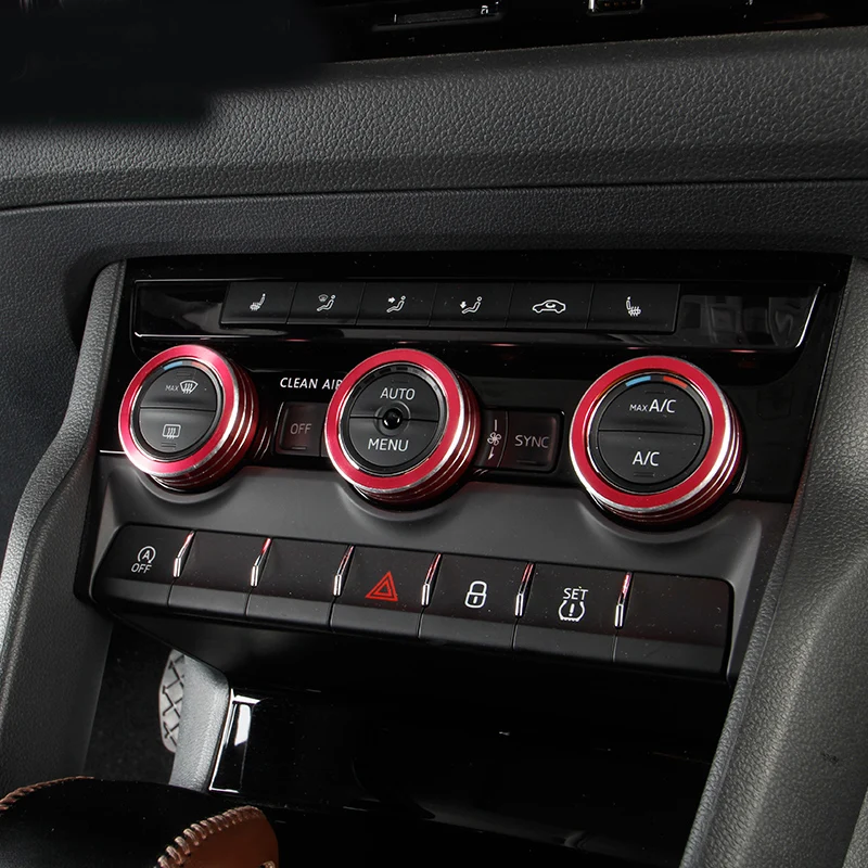 3pc for SKODA KODIAQ Air conditioner Knob ring Switch decorative protective cover
3pc for SKODA KODIAQ Air conditioner Knob ring Switch decorative protective cover