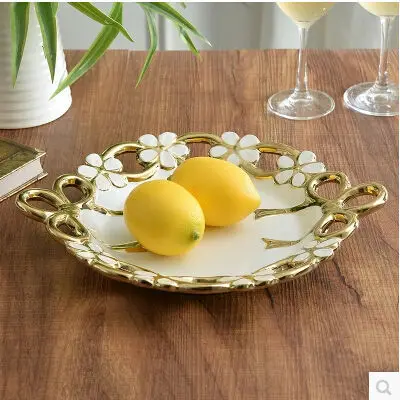 European food container luxury ceramic fruit plate pierced compote golds cutleries dinner plates home accessories decorate SG050
European food container luxury ceramic fruit plate pierced compote golds cutleries dinner plates home accessories decorate SG050