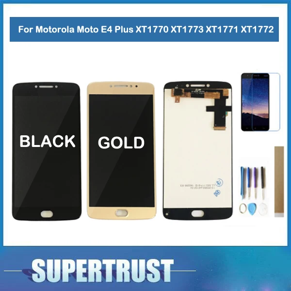 ЖК дисплей для Motorola Moto E4 Plus XT1773 XT1770 XT1772 XT1771 сенсорный экран в сборе черный золотой