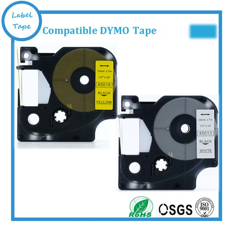 5 шт., разнообразные ленты для принтера DYMO D1 12 мм 45013 45018, черный на белом/желтом
5 шт., разнообразные ленты для принтера DYMO D1 12 мм 45013 45018, черный на белом/желтом