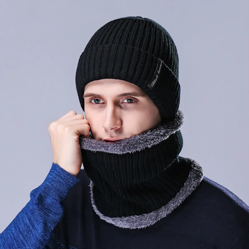 2018 Winter Hats For Men Beanies Neck Warmer Knit Hat Skullies Cap Scarf Sets Add Velvet Collars knitted Hat Fashion Windproof 
2018 Winter Hats For Men Beanies Neck Warmer Knit Hat Skullies Cap Scarf Sets Add Velvet Collars knitted Hat Fashion Windproof