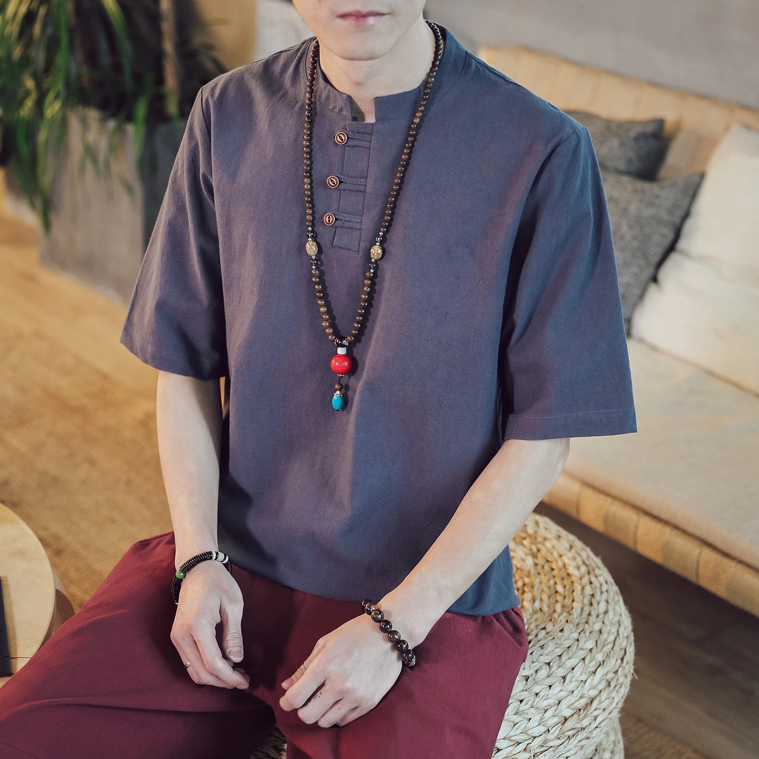2023 Men Cotton Linen Short Sleeve T Shirt Summer Traditional Male Retro T-shirt Chinese Mens Clothes 5XL Chinese Tunic Top
2023 Men Cotton Linen Short Sleeve T Shirt Summer Traditional Male Retro T-shirt Chinese Mens Clothes 5XL Chinese Tunic Top