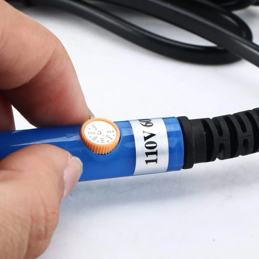 110V 60W Adjustable Temperature Electric Gun Soldering Iron Welding Solder Station Heat Pencil + 5pcs Tips US Plug
110V 60W Adjustable Temperature Electric Gun Soldering Iron Welding Solder Station Heat Pencil + 5pcs Tips US Plug