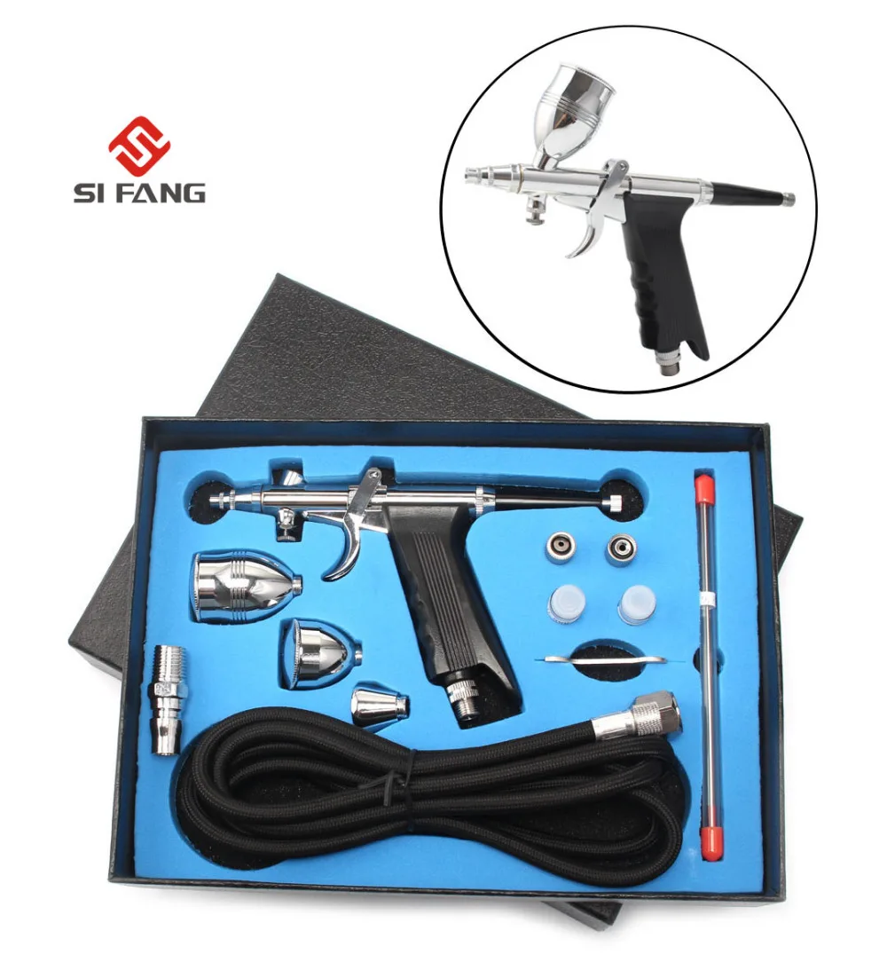 

0.2\0.3\0.5mm Face Body Painting Tattoo Gravity Feed Dual Action Airbrush Paint Spray Gun Set Air Hose Hand Tools