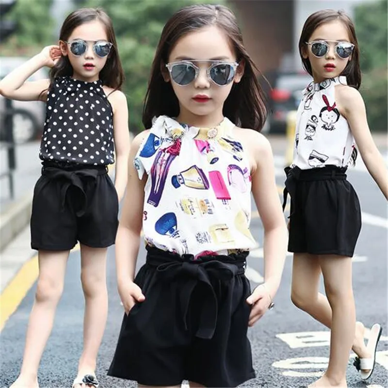 Girls Suits 2019 New Summer Style Beautiful Floral Flower Children Vest Clothing Shorts Girl Suit Sleeveless Princess Dots 6-15T
Girls Suits 2019 New Summer Style Beautiful Floral Flower Children Vest Clothing Shorts Girl Suit Sleeveless Princess Dots 6-15T