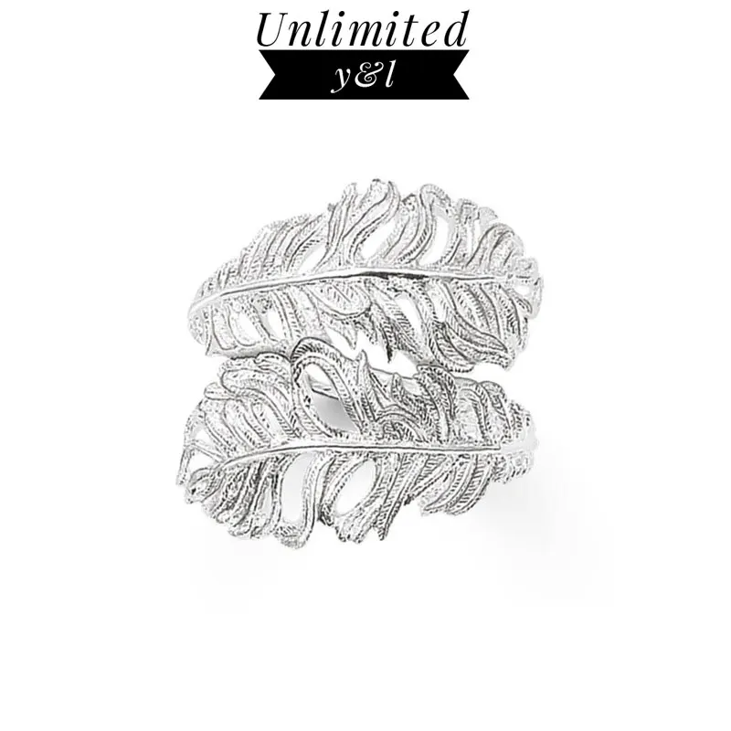 Feather Open Rings Trendy Style Silver Fashion Good Jewelry for Women and Men Love Gifts
Feather Open Rings Trendy Style Silver Fashion Good Jewelry for Women and Men Love Gifts