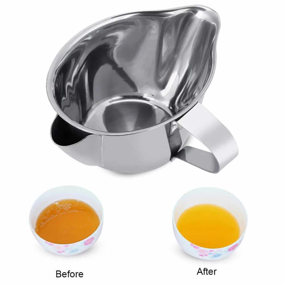 250ml Stainless Steel Oil Fat Seperator Bowl Filter Oil Strainer Kitchen Gadgets Tools
250ml Stainless Steel Oil Fat Seperator Bowl Filter Oil Strainer Kitchen Gadgets Tools
