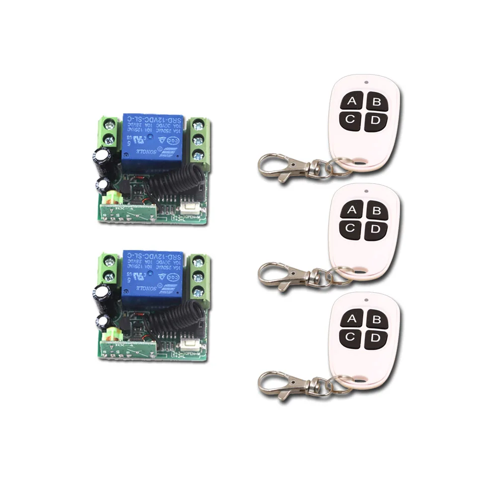 Wireless Remote Control Switch 1CH 10A Mini Relay DC 12V Remote Light LED ON/OFF Switch With Case 315Mhz/433Mhz
Wireless Remote Control Switch 1CH 10A Mini Relay DC 12V Remote Light LED ON/OFF Switch With Case 315Mhz/433Mhz