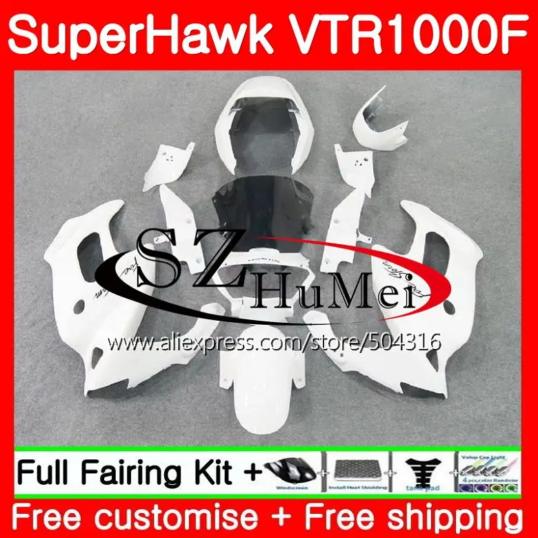 Kit For HONDA SuperHawk Gloss white VTR1000F 97 98 99 00 01 108SH11 VTR1000 F VTR 1000F 1000 F 1997 1998 1999 2000 2001 Fairing
Kit For HONDA SuperHawk Gloss white VTR1000F 97 98 99 00 01 108SH11 VTR1000 F VTR 1000F 1000 F 1997 1998 1999 2000 2001 Fairing