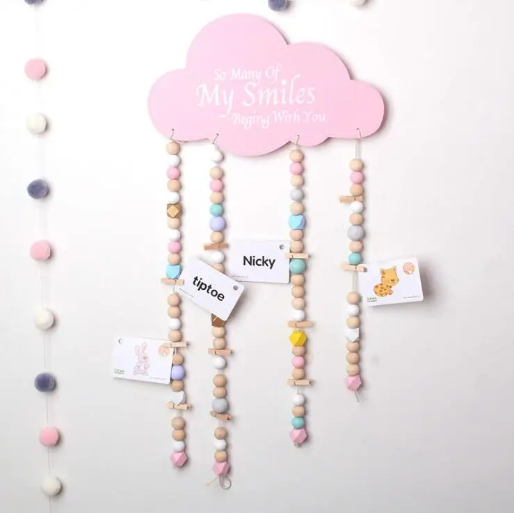 Nordic Crafts Pink Cloud Hanging Decorations Baby Room Solid Wood Ornaments Cloud Raindrops Decorative Wooden Beads String 05505
Nordic Crafts Pink Cloud Hanging Decorations Baby Room Solid Wood Ornaments Cloud Raindrops Decorative Wooden Beads String 05505