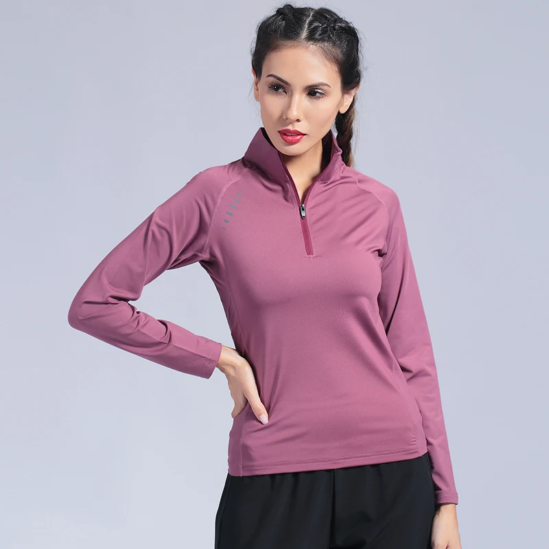 Yoga Fitness Zipper Reflective Shirts Long Sleeve Running jacket Gym Women 2020 Top Quick-drying Female Breathable Tee
Yoga Fitness Zipper Reflective Shirts Long Sleeve Running jacket Gym Women 2020 Top Quick-drying Female Breathable Tee