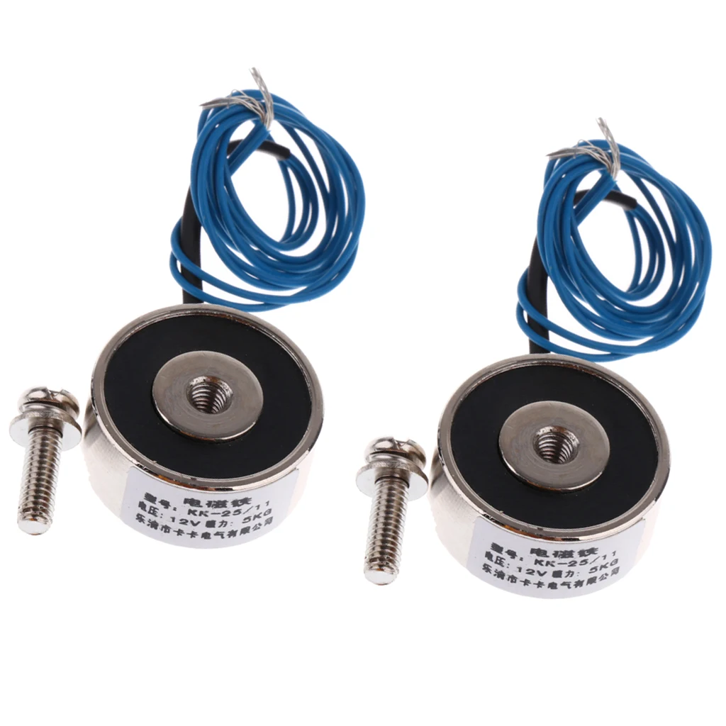 2Pcs KK-25/11 5KG 50N Suction Electromagnet Solenoid DC 12V Lifting Holding Electromagnet Electro Electric Magnet
2Pcs KK-25/11 5KG 50N Suction Electromagnet Solenoid DC 12V Lifting Holding Electromagnet Electro Electric Magnet