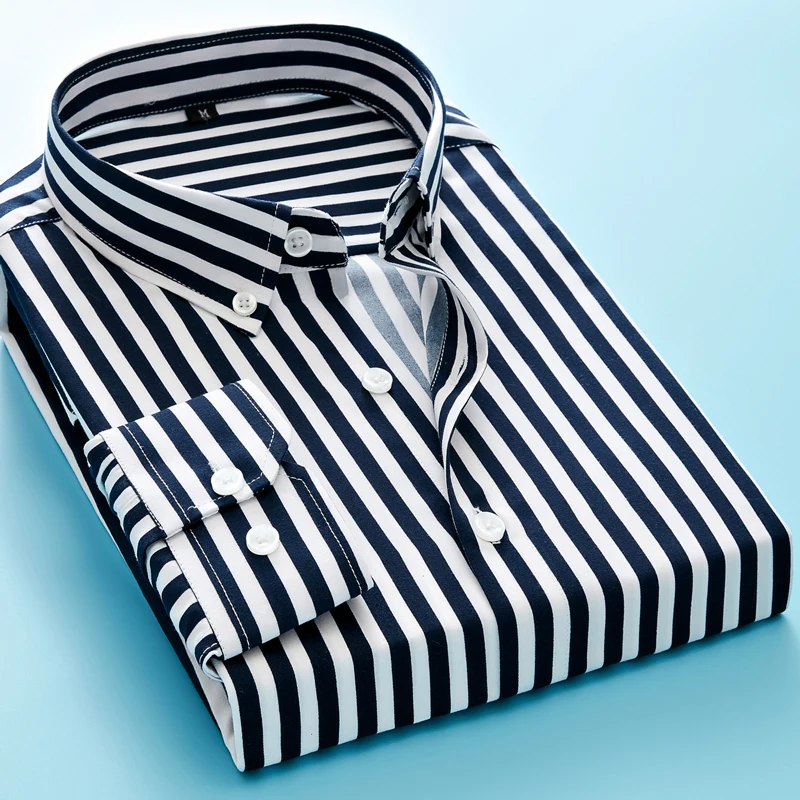 Striped Shirt Men's Shirt Fashion Long Sleeve Slim Fit Shirt Men's Casual Business New Square Collar Shirt
Striped Shirt Men's Shirt Fashion Long Sleeve Slim Fit Shirt Men's Casual Business New Square Collar Shirt