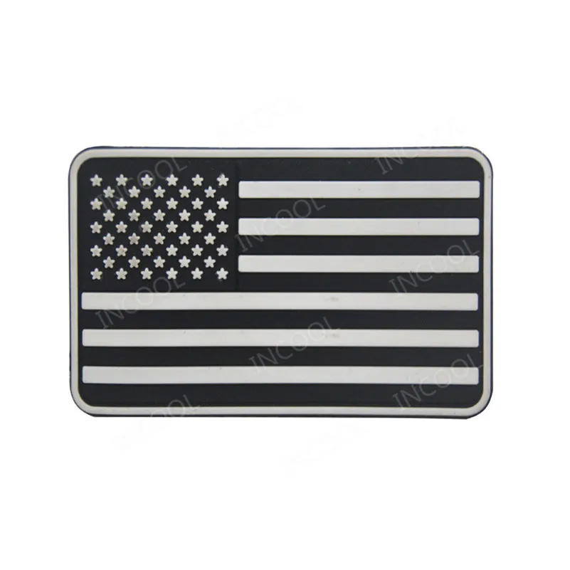 Американский флаг ПВХ патч США тонкая синяя линия военная нашивка тактическая
