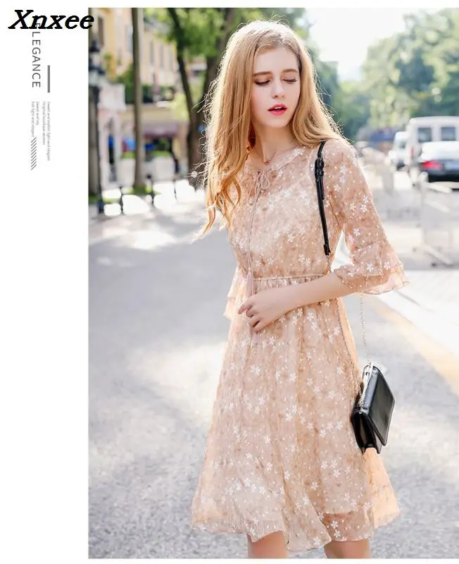 2018 New Sweet Summer Print Chiffon Dresses V-neck Beach Dress Ruffles Flare Sleeve Mini Office Lady Dresses Vestidos Xnxee
2018 New Sweet Summer Print Chiffon Dresses V-neck Beach Dress Ruffles Flare Sleeve Mini Office Lady Dresses Vestidos Xnxee