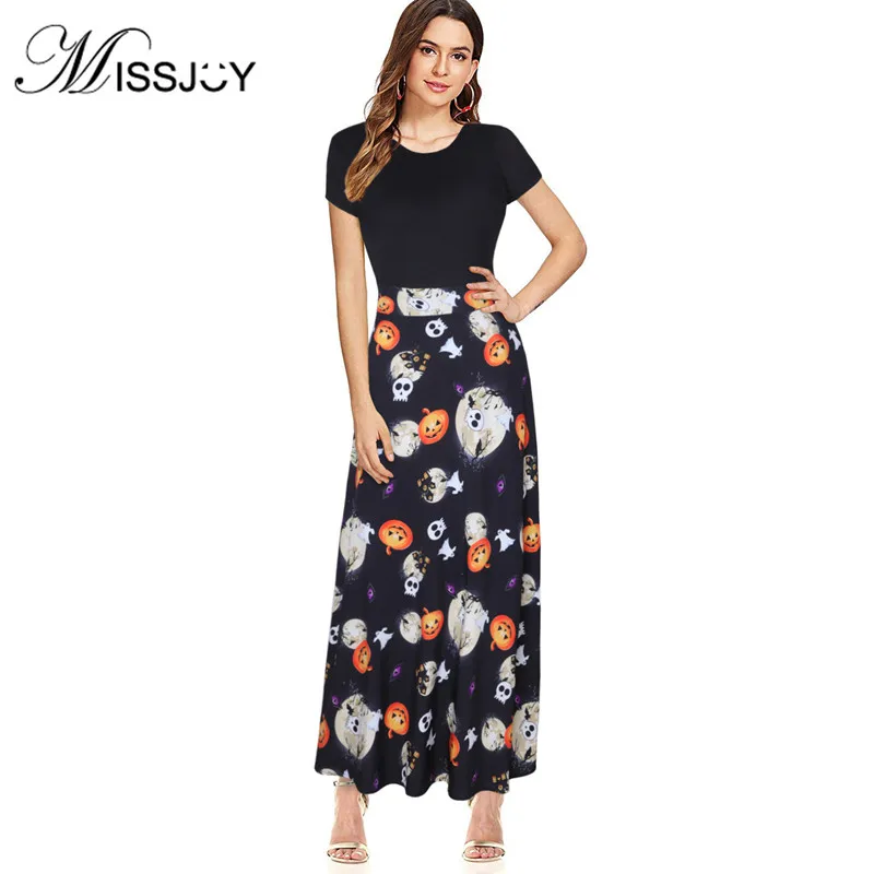 MISSJOY 2018 Новинка Рождественская футболка прямое платье повседневное женское