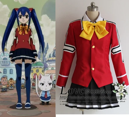 Fairy Tail Wendy Marvell Cosplay Costume School Uniform tops+skirt+tie free shipping
Fairy Tail Wendy Marvell Cosplay Costume School Uniform tops+skirt+tie free shipping