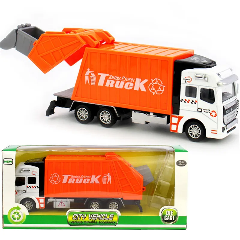 Литой грузовик модель для мальчиков игрушка из сплава и ABS мусора транспорта