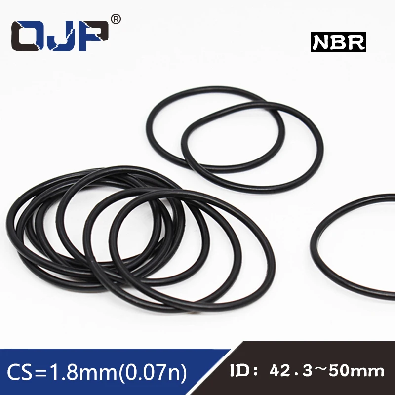 20PCS/lot Rubber Ring NBR Sealing O-Ring 1.8mm Thickness ID42.3/43.7/45/46.2/47.5/48.7/50mm Nitrile O Ring Seal Gasket Rings
20PCS/lot Rubber Ring NBR Sealing O-Ring 1.8mm Thickness ID42.3/43.7/45/46.2/47.5/48.7/50mm Nitrile O Ring Seal Gasket Rings