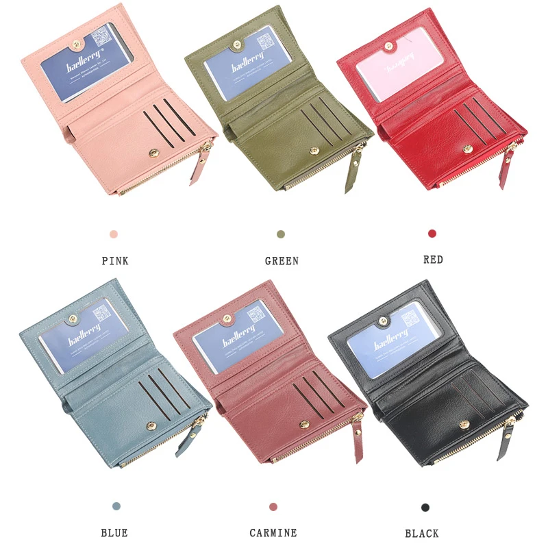 Baellerry Women Zipper n Hasp PU Short Wallet Red Black 6 Color Solid Wallet Coin Pocket Card Holder Photo Holder Female Wallet
Baellerry Women Zipper n Hasp PU Short Wallet Red Black 6 Color Solid Wallet Coin Pocket Card Holder Photo Holder Female Wallet