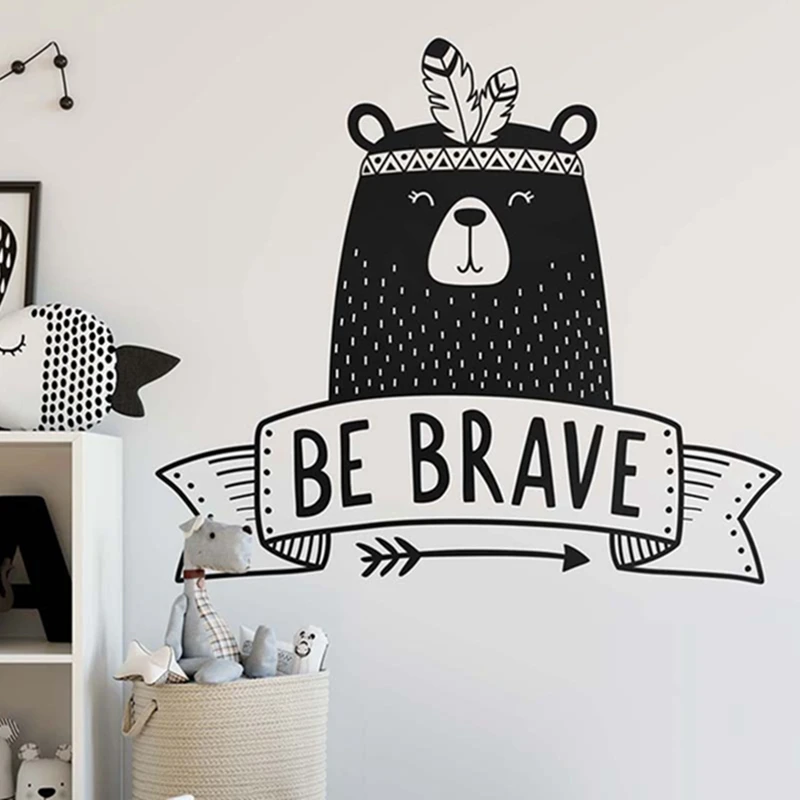 Be Brave Tribal Bear виниловая наклейка на стену Наклейка для детской комнаты милое животное декор для стены
Be Brave Tribal Bear виниловая наклейка на стену Наклейка для детской комнаты милое животное декор для стены