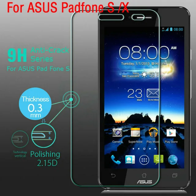 Закаленное стекло 2.5D для ASUS PadFone S Высококачественная защитная пленка Взрывозащищенная Защита экрана X