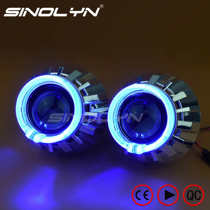 Автомобили светодиодный Ангельские глазки Halo спрятанный проектор bixenon объектив