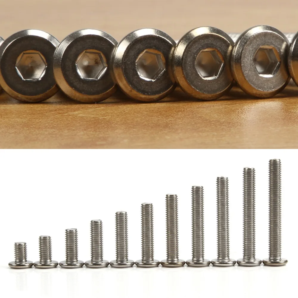 M6 M8 304 Stainless Steel Hexagon Socket Flat Head Bolts Full Thread Hex Socket Cap Furniture Screws
M6 M8 304 Stainless Steel Hexagon Socket Flat Head Bolts Full Thread Hex Socket Cap Furniture Screws