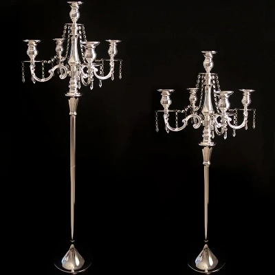 Tall crystal 5 arms wedding pillar road lead for T stage /wedding candelabra/candlestick
Tall crystal 5 arms wedding pillar road lead for T stage /wedding candelabra/candlestick