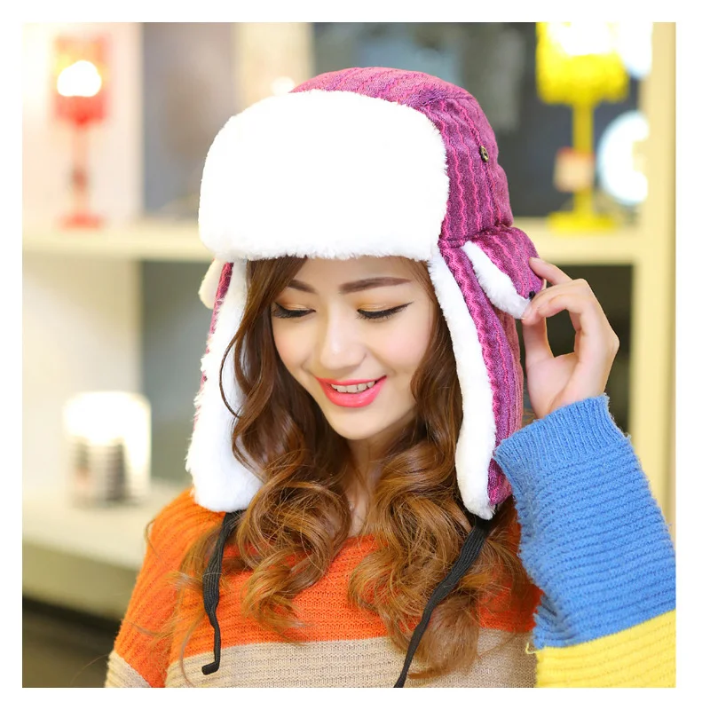 New Fashion Winter Bomber Hats With S Stripes Earflap Cap Unisex Aviator Hat Outdoor
New Fashion Winter Bomber Hats With S Stripes Earflap Cap Unisex Aviator Hat Outdoor