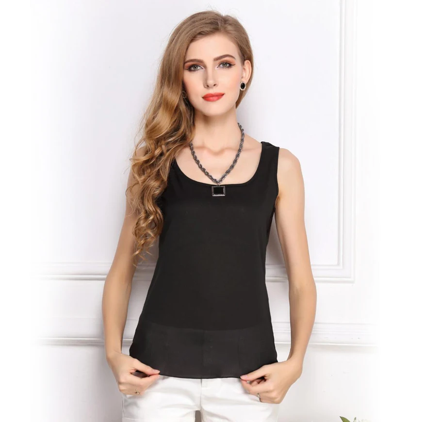Fashion 2018 summer style casual women ladies chiffon blouse shirts black chiffon top Plus Size Solid Color Vest Women Loose
Fashion 2018 summer style casual women ladies chiffon blouse shirts black chiffon top Plus Size Solid Color Vest Women Loose