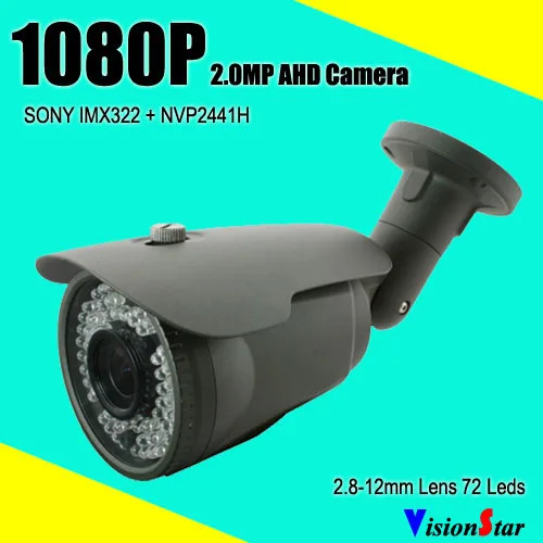 Sony imx322 AHD 1080 P 2.0mp варифокальный мм объектив 2 8 12 с osd меню пуля аналоговая камера