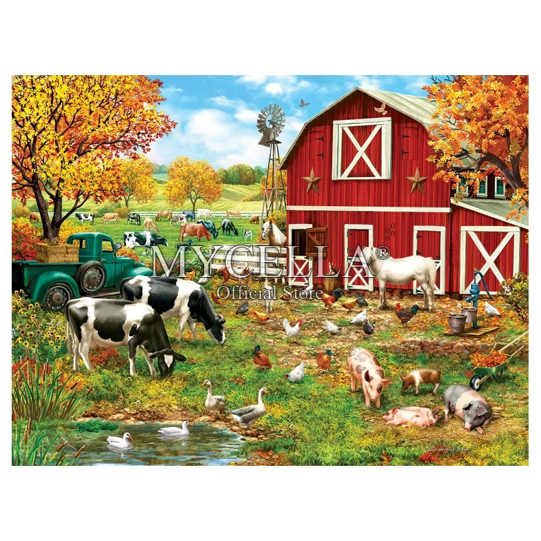 5D Diy Diamond Painting A Day on the Farm Cross Stitch Mosaic Diamond Embroidery Animals Fall Crystal Rhinestone Home Decor Gift
5D Diy Diamond Painting A Day on the Farm Cross Stitch Mosaic Diamond Embroidery Animals Fall Crystal Rhinestone Home Decor Gift
