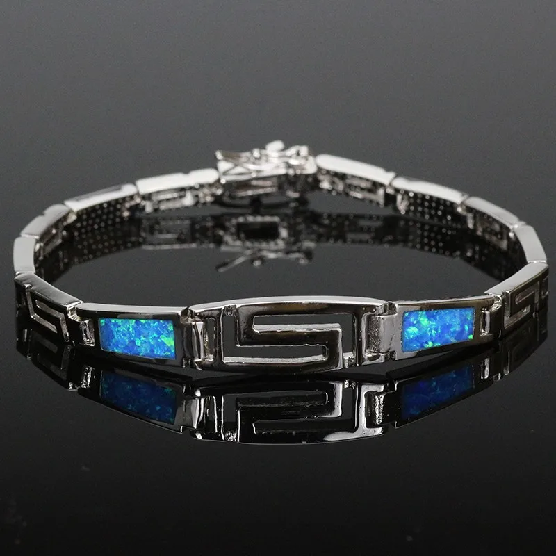 

JLB-039 New Arrival Blue Opal Gem Bracelets For Women's Bracelets & Bangles Jewelry for Man Lover Bracelet