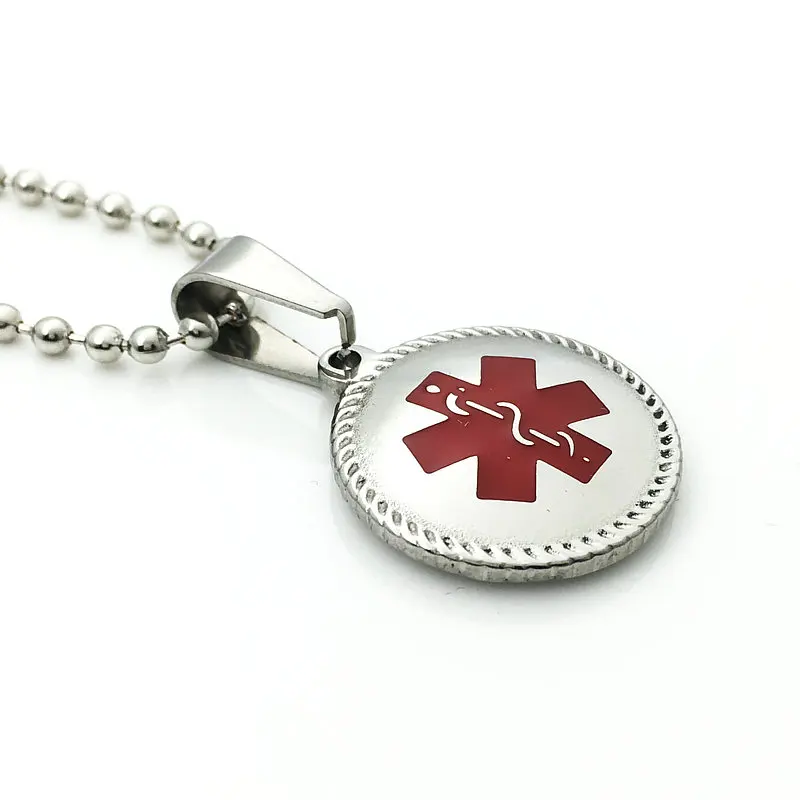 5pcs/Lot Stainless Steel Medical Alert Pendant Necklace for Man Woman Jewelry WW050406
5pcs/Lot Stainless Steel Medical Alert Pendant Necklace for Man Woman Jewelry WW050406