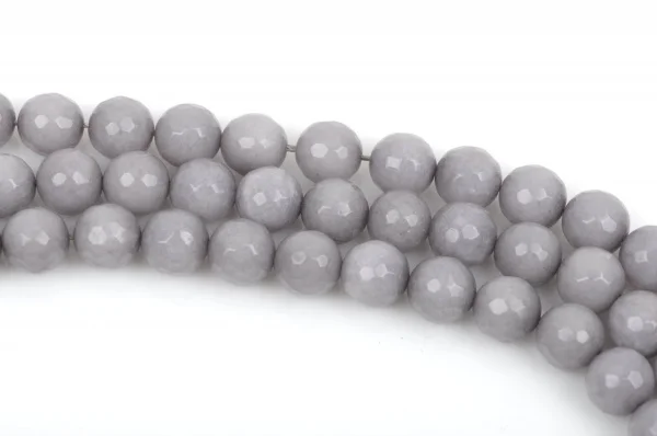 Очаровательные 12 мм Круглые граненые Jad e серые бусины около 30 шт|beads beads|faceted round
