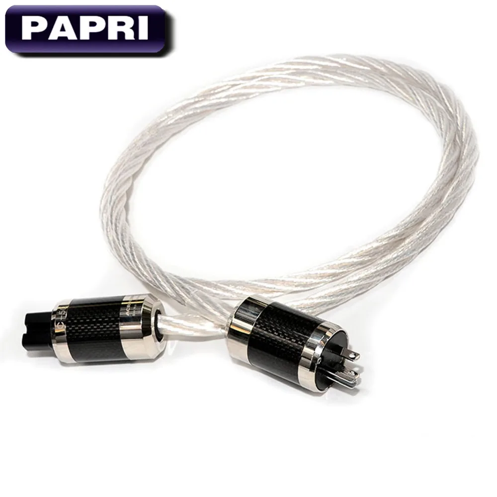 PAPRI AC Power Cord Cable OCC Silver Plated Speaker Amplifier Line AC-6660AG US Adapter Plugs Connector For DVD CD Player HiFi
PAPRI AC Power Cord Cable OCC Silver Plated Speaker Amplifier Line AC-6660AG US Adapter Plugs Connector For DVD CD Player HiFi