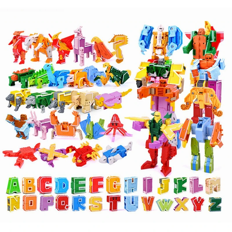 Montessori Toys Alphabet Deformation Robot Animal Dinosaur Deformation DIY Learning Educational Toys For Children Birthday Gifts
Montessori Toys Alphabet Deformation Robot Animal Dinosaur Deformation DIY Learning Educational Toys For Children Birthday Gifts