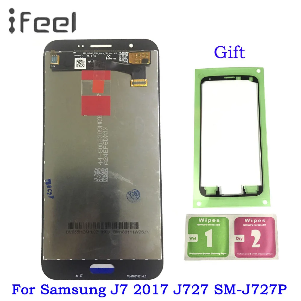AMOLED телефон lcd s для Samsung Galaxy J7 2017 J727 SM J727P J727V J727A ЖК дисплей сенсорный экран панель