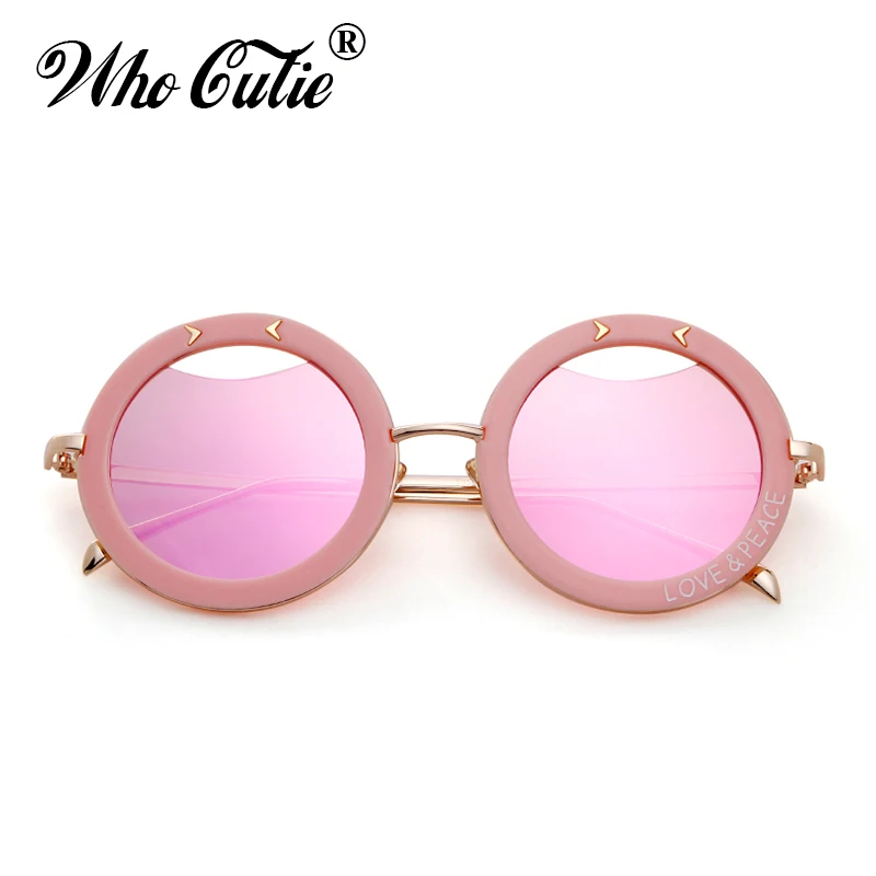 Круглые Солнцезащитные очки WHO CUTIE 2018 брендовые дизайнерские Love Peace в винтажном