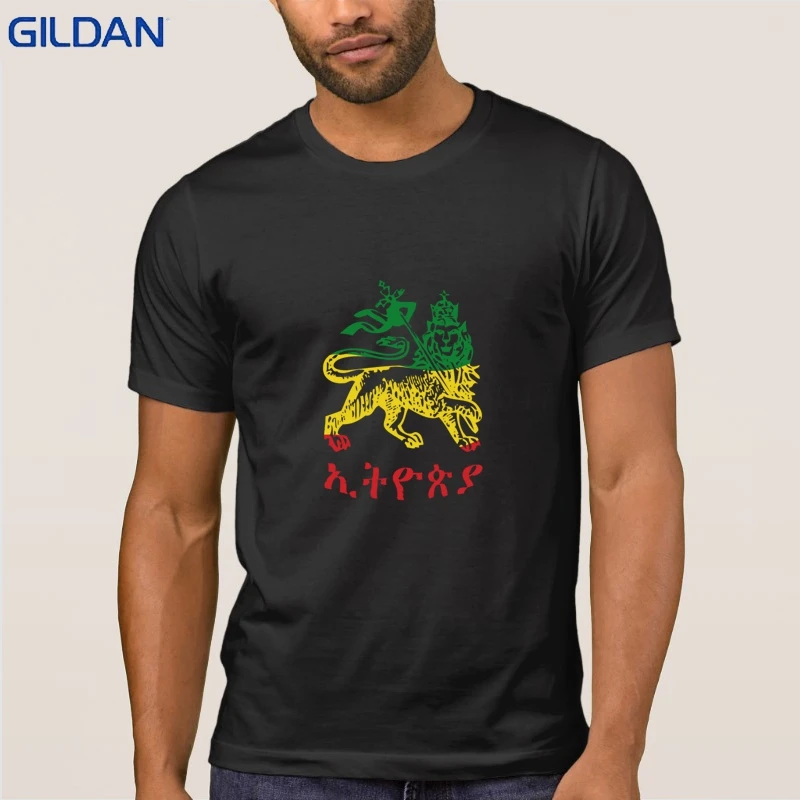 Лев иудейский Эфиопии в 3 цвета футболка с рисунком Оригинальная для Для мужчин
